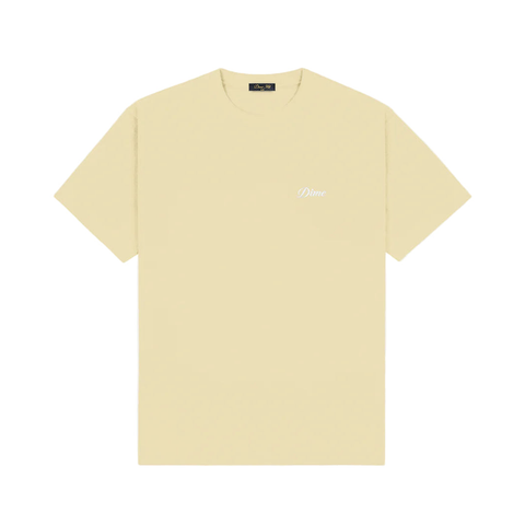 Dime Cursive Small Logo T-Shirt Cloud Cream