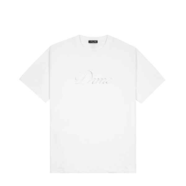 Dime Cursive T-Shirt White