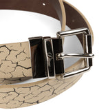 Dime Reversible Leather Belt Beige/Brown