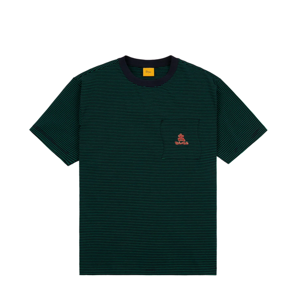 Dime Striped Pocket T-Shirt Green