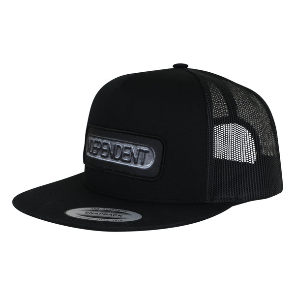 Independent Sand Cast Snapback Hat Black