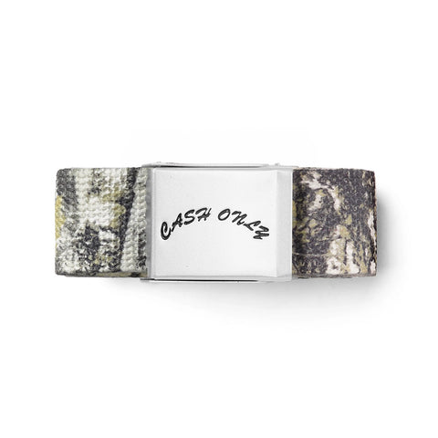 Cash Only Logo Web Belt Foliage Camo