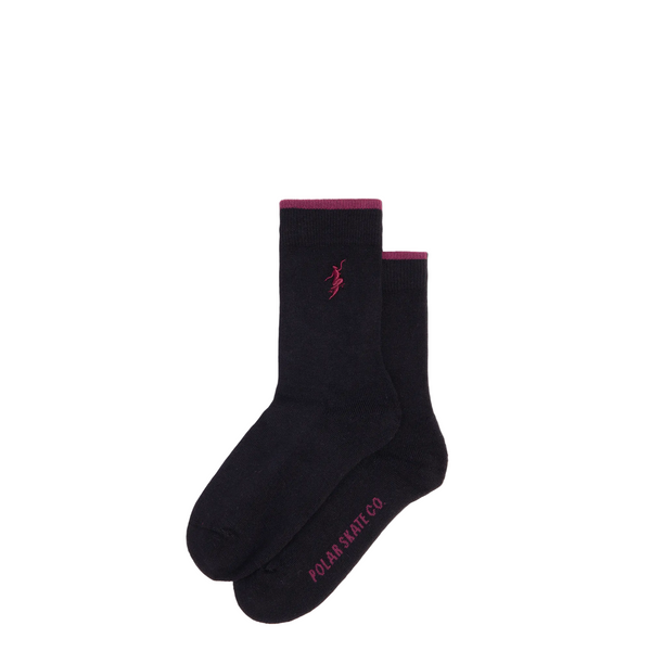 Polar Business No Complies Forever Socks  Black/Redcurrant