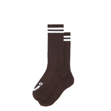 Polar Rib Long Happy Sad Socks Brown/White