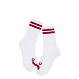Polar Rib Socks Happy Sad White/Red