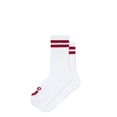 Polar Rib Socks Happy Sad White/Red