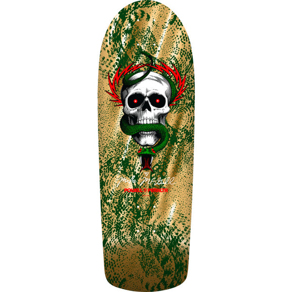 Powell Peralta Mike McGill Skull & Snake Green/Gold Foil  Old School Deck 10" x 30.125"