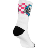 Powell Peralta Ripper Cotton Socks Checker Blue/Pink/White