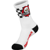 Powell Peralta Ripper Cotton Socks Checker Stripes Red/Black