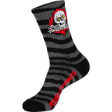Powell Peralta Ripper Cotton Socks Stripes Charcoal/Black