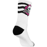 Powell Peralta Ripper Cotton Socks Stripes Pink/Black/White