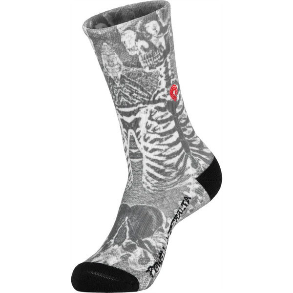 Powell Peralta SAS Skeleton Poly Blend Socks Charcoal