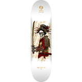 Powell Peralta Sakura Yosozumi Onna Bugeisha FLIGHT Shape 243 K20 White/Gold Foil Skateboard Deck 8.25" x 31.95"