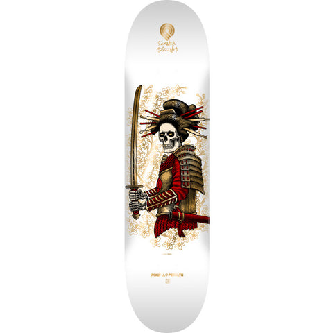 Powell Peralta Sakura Yosozumi Onna Bugeisha FLIGHT Shape 243 K20 White/Gold Foil Skateboard Deck 8.25" x 31.95"