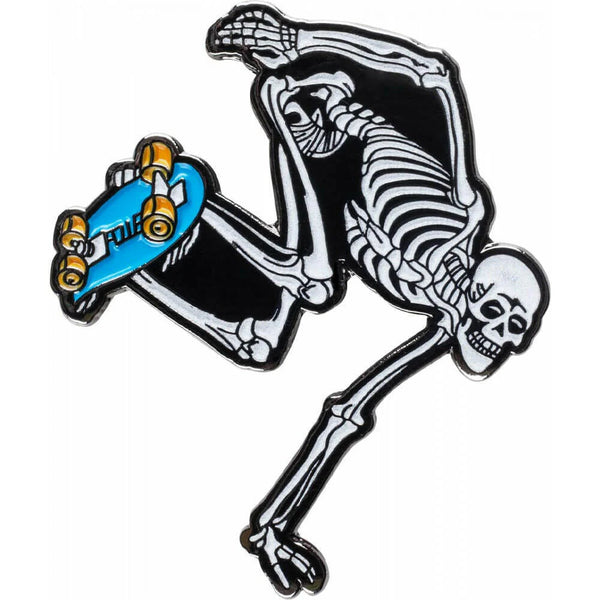 Powell Peralta Skateboard Skeleton Lapel Pin Glow