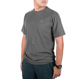 Preduce Small E Embroidered T-Shirt Carbon/Orange