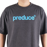 Preduce Logo T-Shirt Heather Black/Pacific Blue
