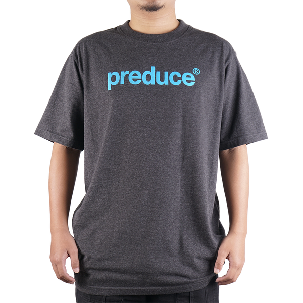 Preduce Logo T-Shirt Heather Black/Pacific Blue