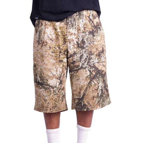 Preduce Baggy Pleated Chino Shorts Realtree Camo