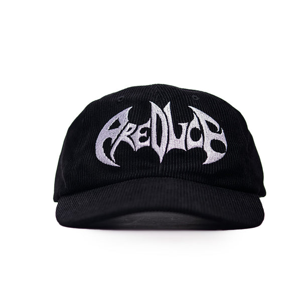 Preduce Bat 6 Panel Corduroy Baseball Hat Black/White