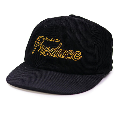 Preduce GJ Vintage Snapback Hat Black Corduroy