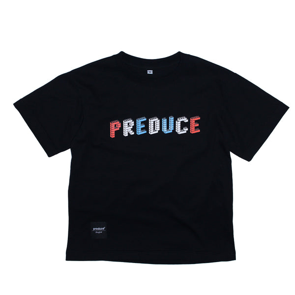 Preduce Kids Bricks Logo T-Shirt Black