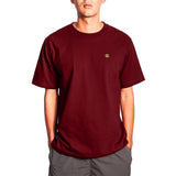 Preduce Small E Two-Tone Embroidered T-Shirt Maroon/Black/Yellow