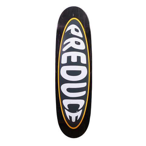 Preduce Warp Logo Egg Skateboard Deck Black 8.75