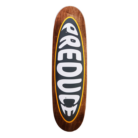 Preduce Warp Logo Egg Skateboard Deck Brown 8.75
