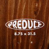 Preduce Warp Logo Egg Skateboard Deck Brown 8.75