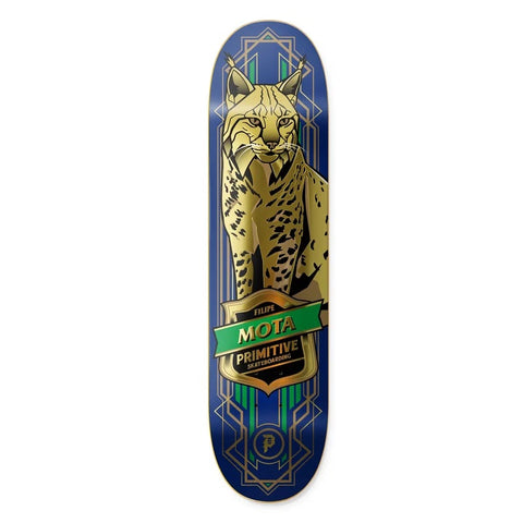 Primitive Mota Lynx II Blue Skateboard Deck 8.0"