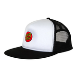 Santa Cruz Embroidered Mesh Trucker Hat White/Black
