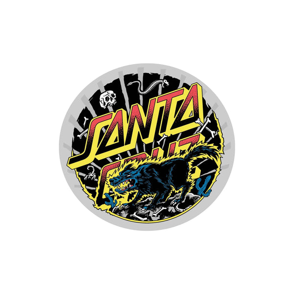 Santa Cruz Kendall Wolf Dot Sticker Multi 4"x 3.75"