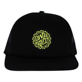 Santa Cruz Malba Crash Dot Trucker Hat Black