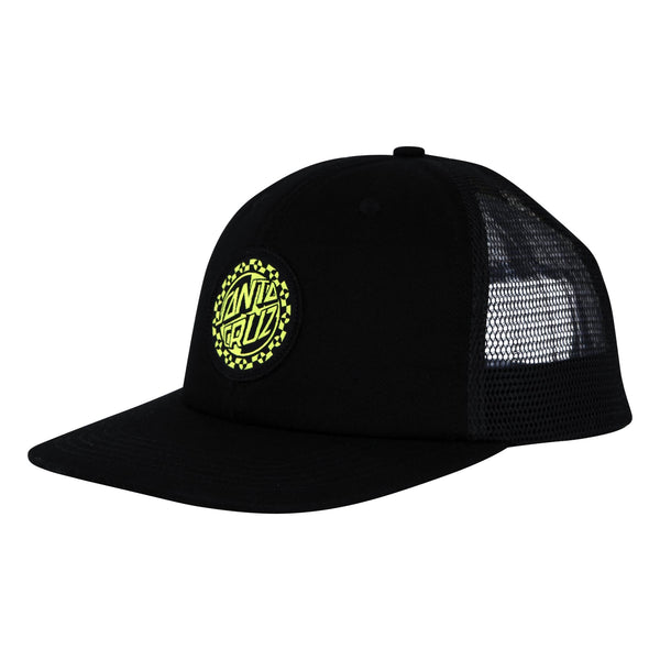 Santa Cruz Malba Crash Dot Trucker Hat Black