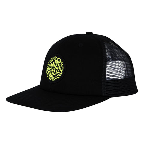 Santa Cruz Malba Crash Dot Trucker Hat Black