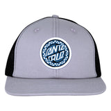 Santa Cruz Malba Crash Dot Trucker Hat Silver/Black