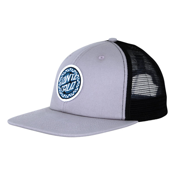 Santa Cruz Malba Crash Dot Trucker Hat Silver/Black