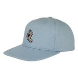 Santa Cruz Screaming Hand Snapback Hat Lt Denim