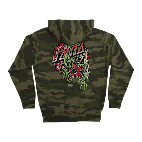 Santa Cruz x Stranger Things Demogorgon Dot Hoodie Forest Camo