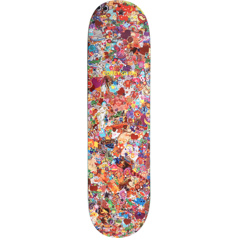 Sci-Fi Fantasy Corey Glick Sticker Collage Skateboard Deck 8.25"