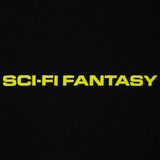 Sci-Fi Fantasy Textured Logo T-Shirt Black