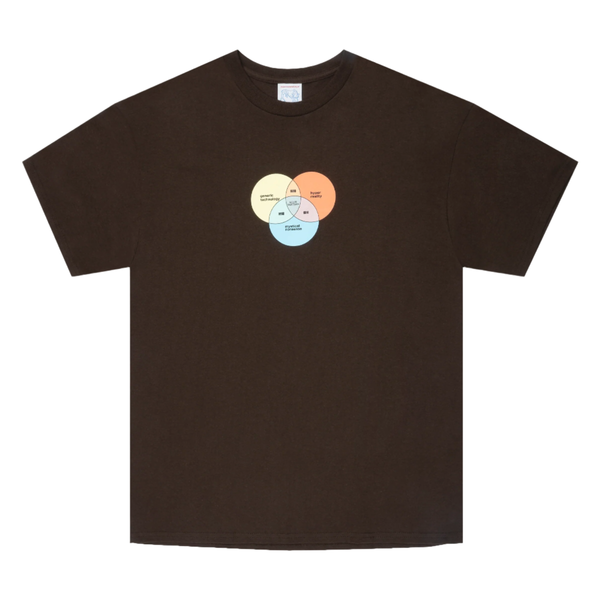 Sci-Fi Fantasy Venn Diagram T-Shirt Brown