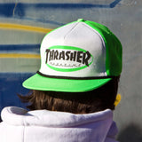Thrasher Ellipse Mag Logo Trucker Rope Neon Green