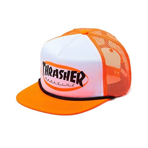 Thrasher Ellipse Mag Logo Trucker Rope Neon Orange