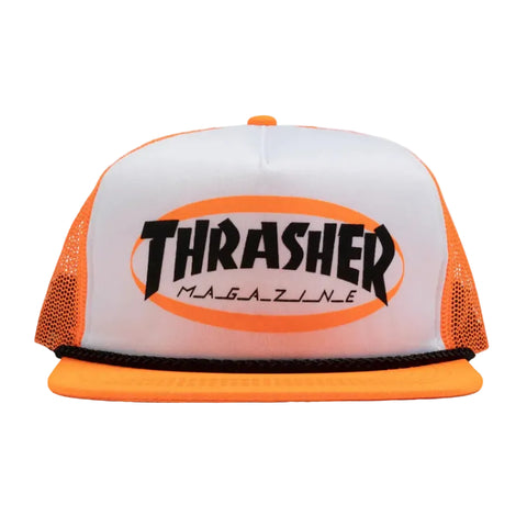 Thrasher Ellipse Mag Logo Trucker Rope Neon Orange