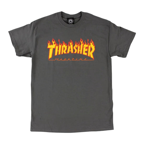Thrasher Flame T-Shirt Charcoal Gray