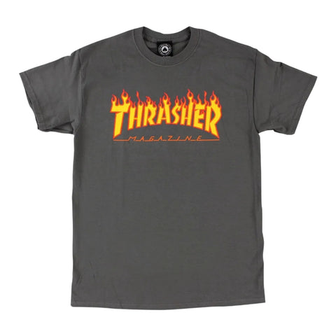 Thrasher Flame T-Shirt Charcoal Gray