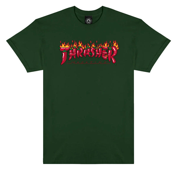 Thrasher Fuego T-Shirt Forest Green