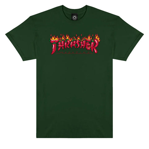 Thrasher Fuego T-Shirt Forest Green